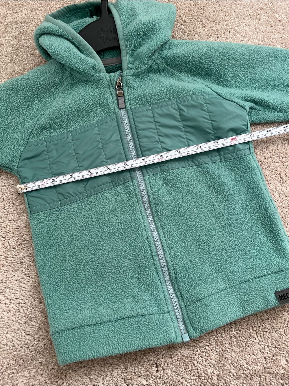 MEC Kids Mint Green Hooded Fleece Zip Jacket - Picture 4 of 8